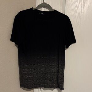 Pre-owned Vince Black and Gray Gradient Men's Tee